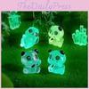 Cute Miniature Luminous Panda Resin Figurines For Desktop And Car Decoration