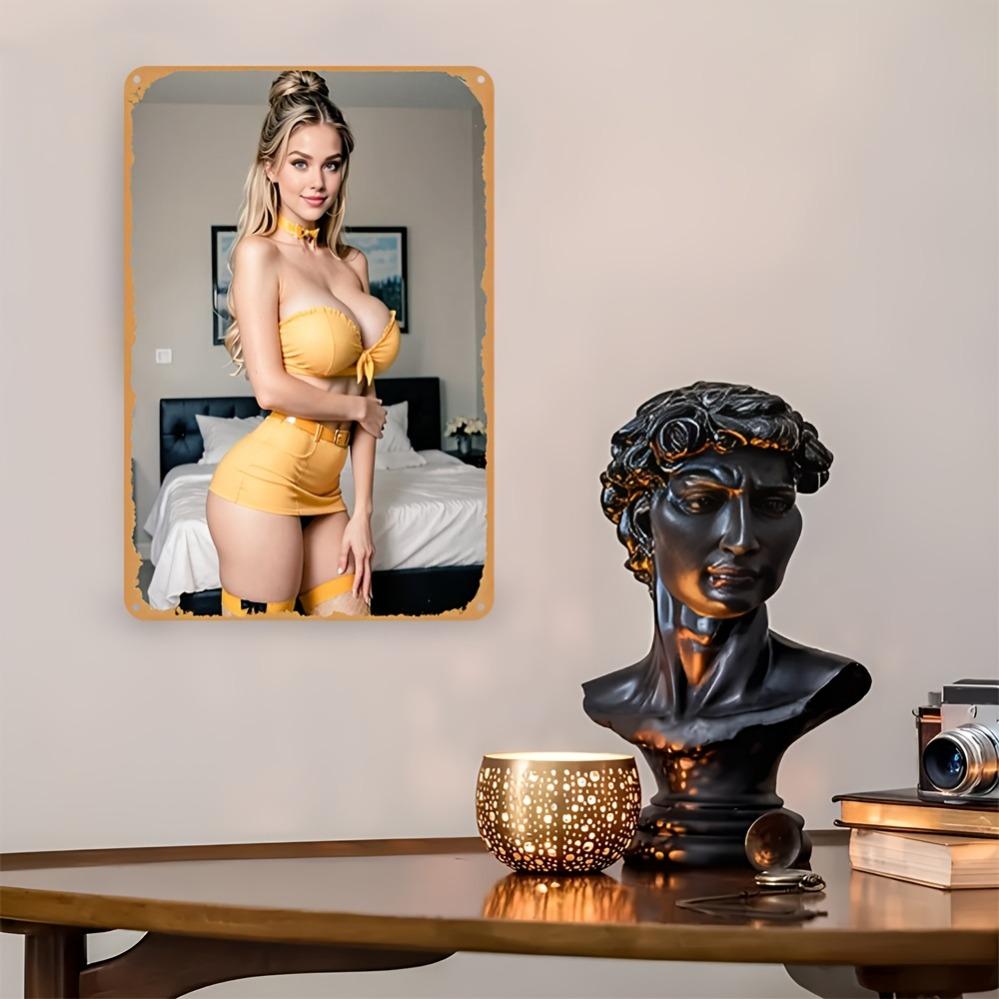 

Retro Tin Sign Metal Wall Art Vintage Home Bar Decor Waterproof Poster Gift 20x30cm білий