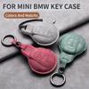 Housse Étui Porte-Clé Télécommande de Voiture en Cuir pour BMW Mini Cooper F55 F56 F57 F54 F60 JCW Clubman Countryman Accessoires Porte-Clé de Voiture