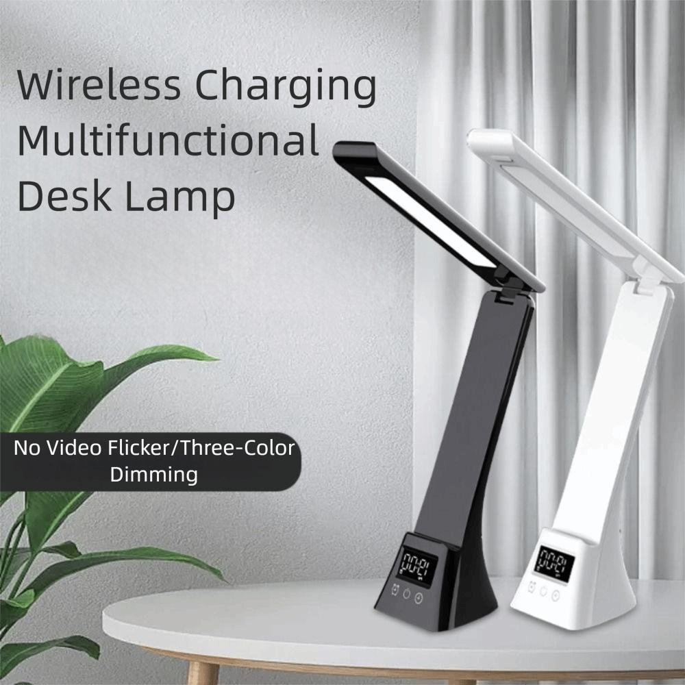 Dimmable Wireless Charging Desk Lamp Folding Design Eye-care Desk Lamp  Office Use
