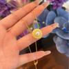 Vintage Velvet Pearl Sunflower Necklace Stud Earrings Medium Antique Light Luxury High-End Set
