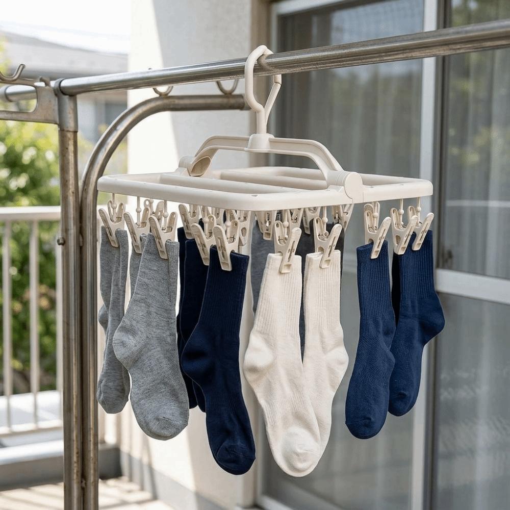 Plastic Socks Drying Clips Windproof Hanging Underwear Clips Sock Underwear Rack Apartment