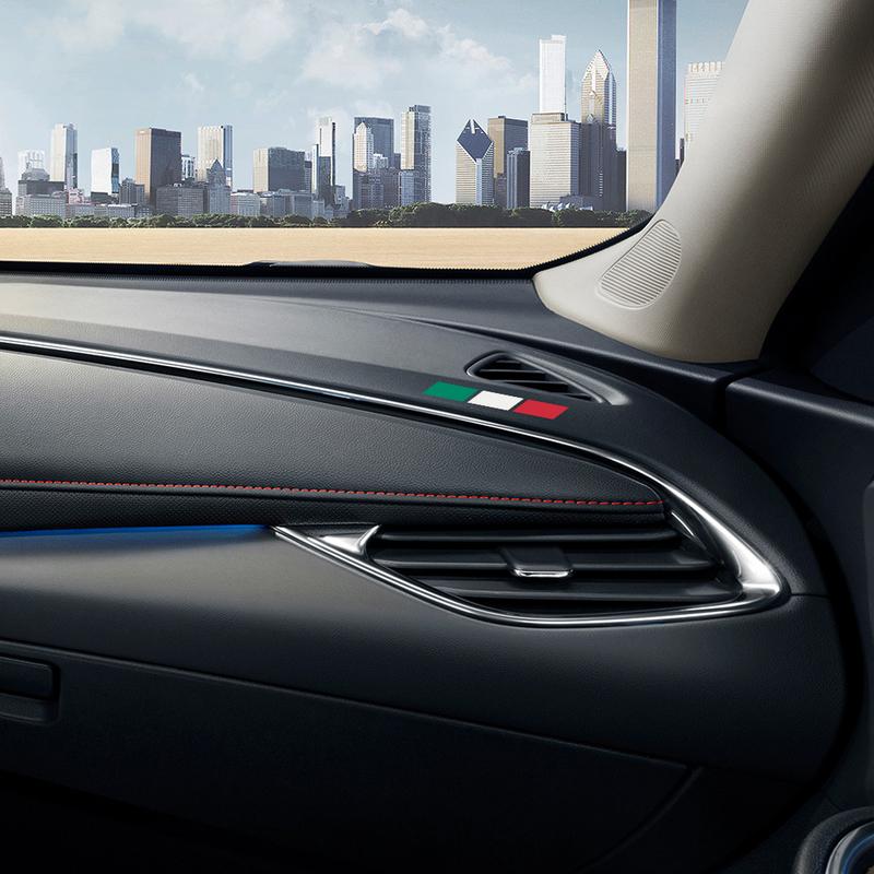 Creative Simple Italian Flag Sticker Auto Center Console B Pillar Door Handle Decal For Alfa Romeo Fiat Dodge Chrysler Reanult