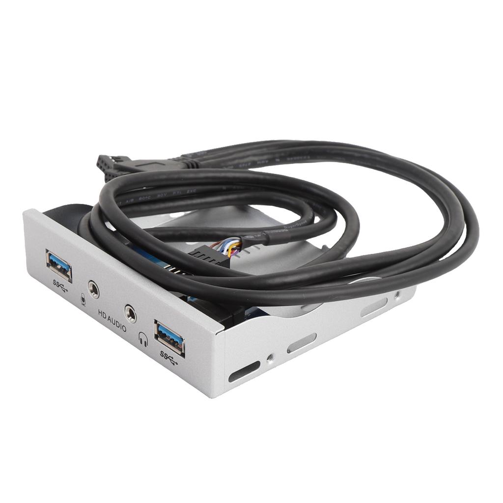 Floppy Drive Front Panel USB 3.0 Front Panel Hub 3.5 Inch 19 Pin To USB3.0 HD Sound Interface Panel for Computer Cases