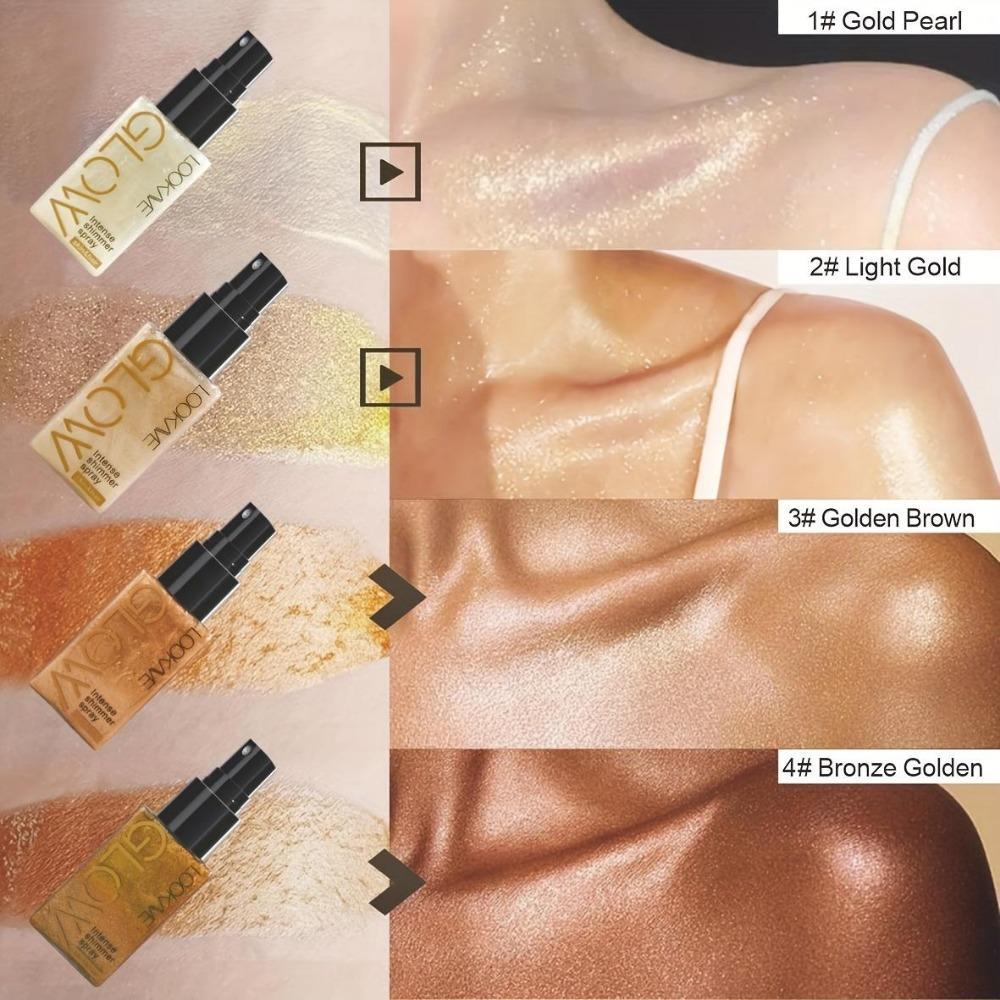 Liquid Highlighter Spray & Face Illuminator Lotion for Radiant Glow and Sculpting Makeup