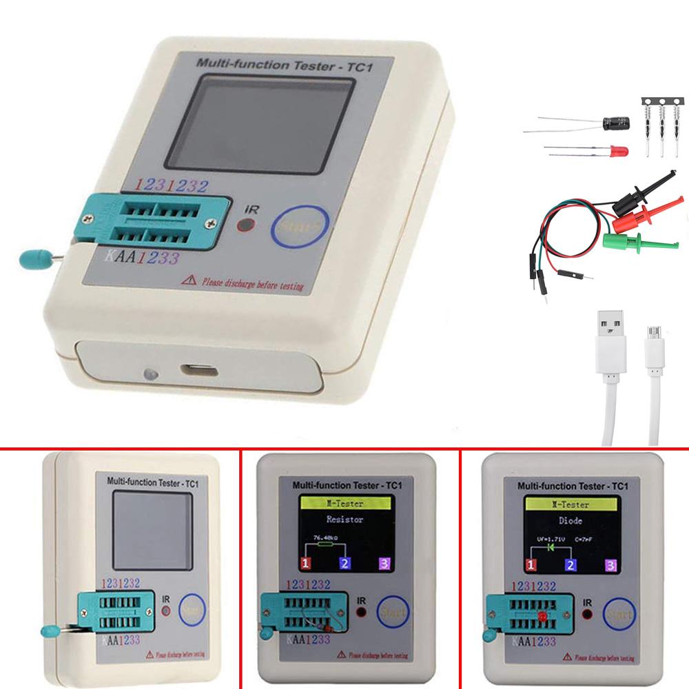 Frequency Diode Voltage Current 1.8inch Transistor Meter Electrical Tester Multifunctional Tester for Resistor for Battery for NPN and PNP Frequency Diode Voltage Current 1.8inch Transistor Meter Electrical Tester Multifunctional Tester for Resistor for Battery for NPN and PNP