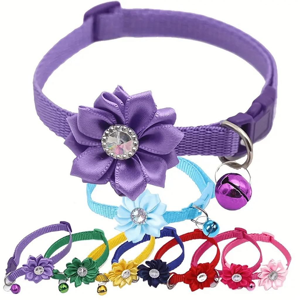 1pcs Adjustable Flower Dog Collar For Small, Medium, And Large Dogs And Cats - Stylish And Comfortable Pet Accessory