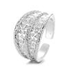 2026 Anello Design di Nicchia Anello Elemento Anello Texture Pieghettata Irregolare Faccia Larga Semplice Anello per Dito Indice Aperto Gioielli da Donna