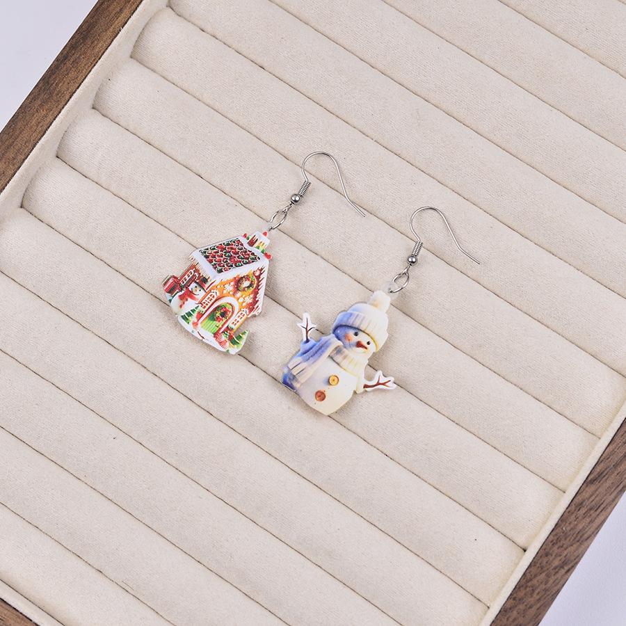 Winter Wonderland Christmas Earrings: Snowman, Colorful Gradient Snowflake, Reindeer, and Gnome Designs