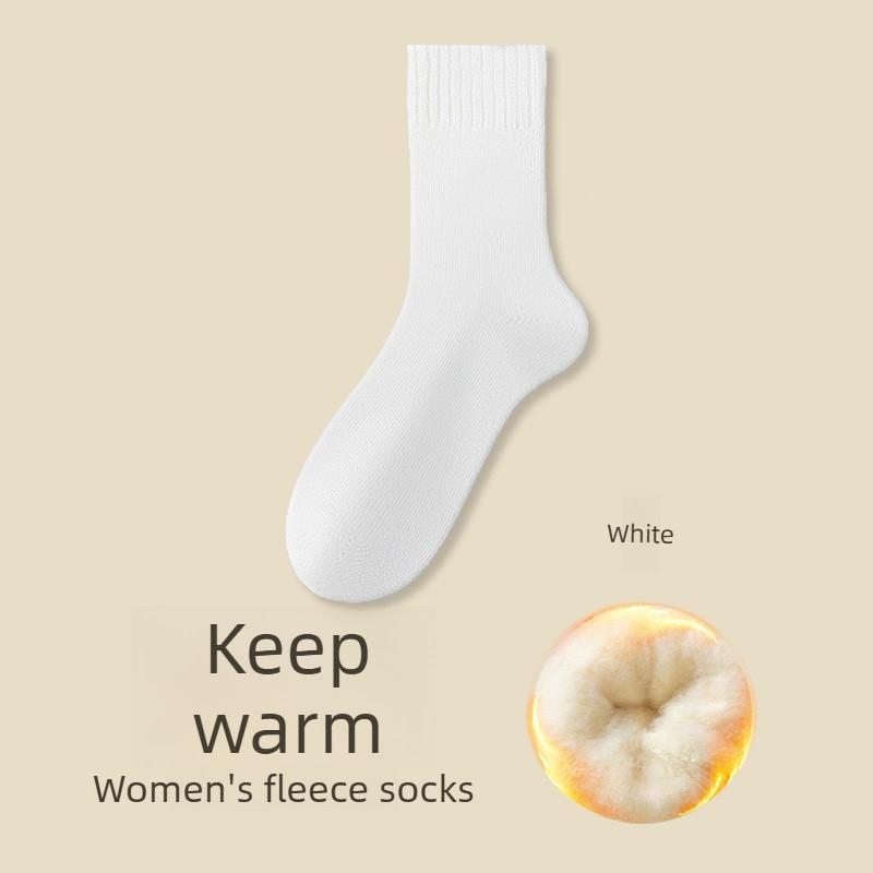 Damen Herbst und Winter Plus Samt Verdickt Warm Hoher Bund Hält Nicht Am Fuß An Schlaf Kaschmir Schlauchsocken