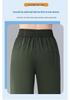 Women's Stylish High-Waist Ice Silk Wide-Leg Pants - Summer, Lightweight, Drapey, Middle-Aged Style