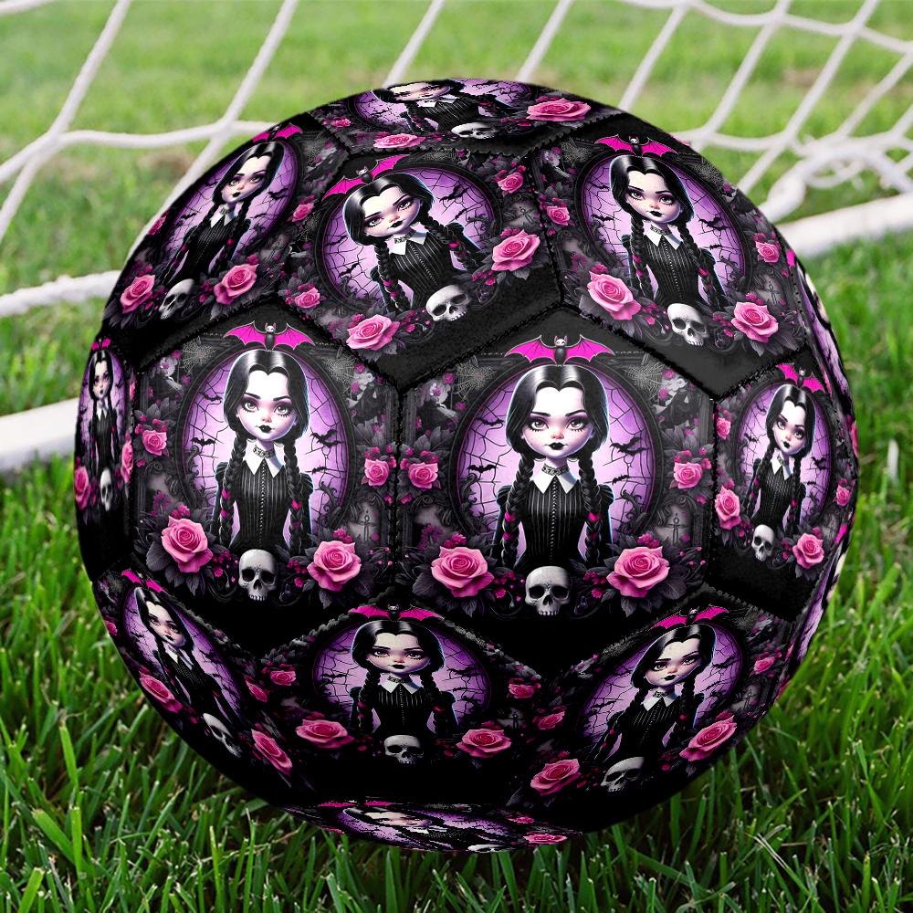 Wednesday Theme Size 5 Soccer Ball, Suitable for Both Indoor and Outdoor Matches, a Gift Suitable for Everyone.