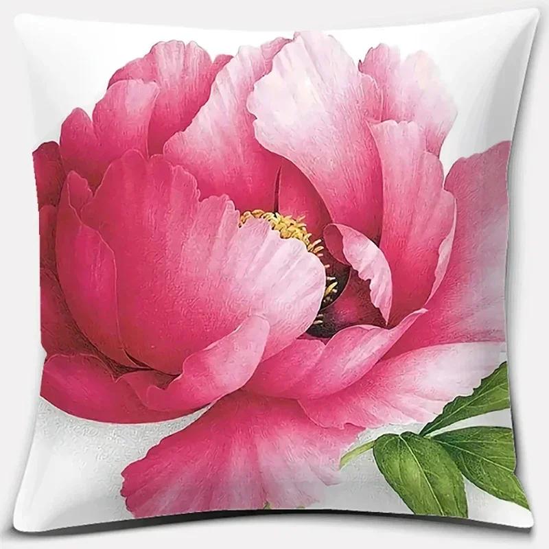 

Polyester Cushion Cover Vintage Flower Pillowcase For Sofa Home Living Room Bedroom Home Decor Pillow Case,(5) 66x66cm