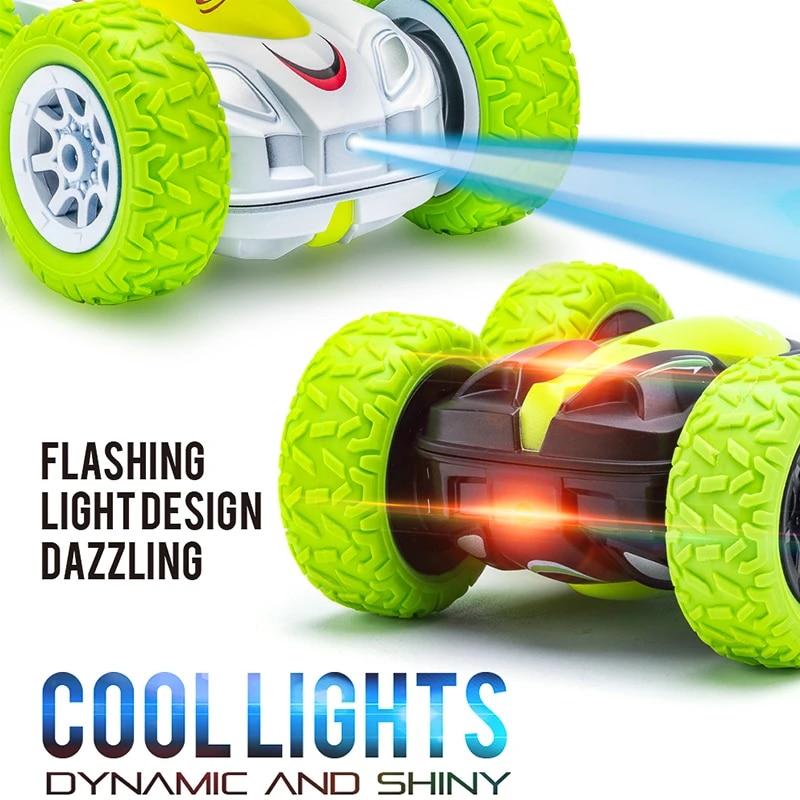 Rc Car Cool Boy Mini Stunt Car Bezdrátové dálkové ovládání Oboustranné otáčení o 360 stupňů Dětské hračky Flip Model 2,4g