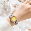 2024 חדש מעודן נשים שעון קטן אופנה חיוג פשוט זוהר לוח שנה עמיד למים רצועת פלדה רצועת פרפר אבזם קוורץ