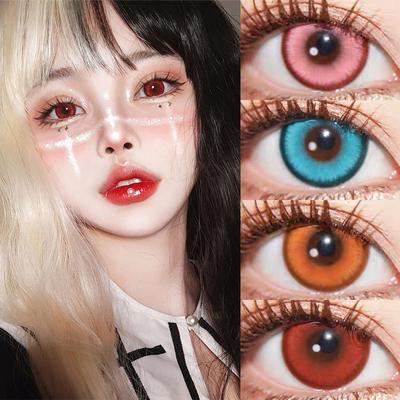 Graded Colored Contact Lenses 2pcs Anime Cosplay