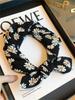 Japanese Harajuku Cotton Small Square Scarf New Korean Silk Scarf Headband Women's Spring and Autumn Floral Scarf Scarf Neck Protector Scarf