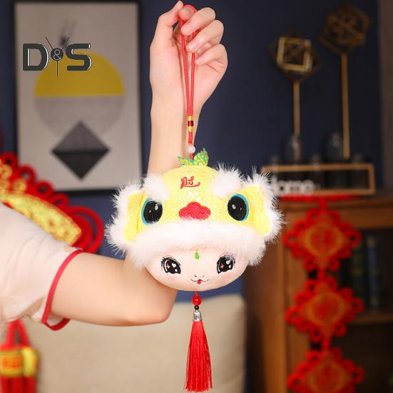 Schlangen-Plüsch-Anhänger „Jahr der Schlange“, Cartoon-Schlangen-Tasche, Schlüsselanhänger, Sternzeichen-Maskottchen-Puppe für das chinesische Neujahr