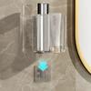 Portable Wall-Mounted Toothbrush Holders Self-Adhesive Small Storage Rack Detachable Storage Box For Home Bathroom Kitchen