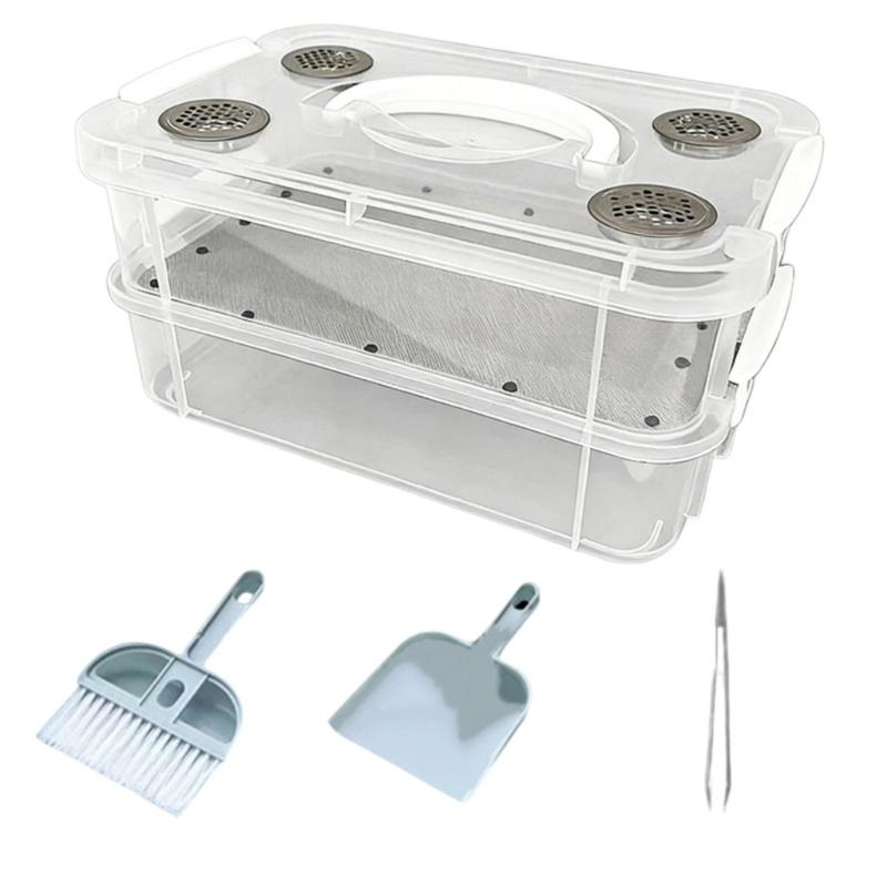 Outdoor Reptiles Pet Breeding Box Crawling Pet Feeding Box Lizards Silkworms Insect Box Pet House