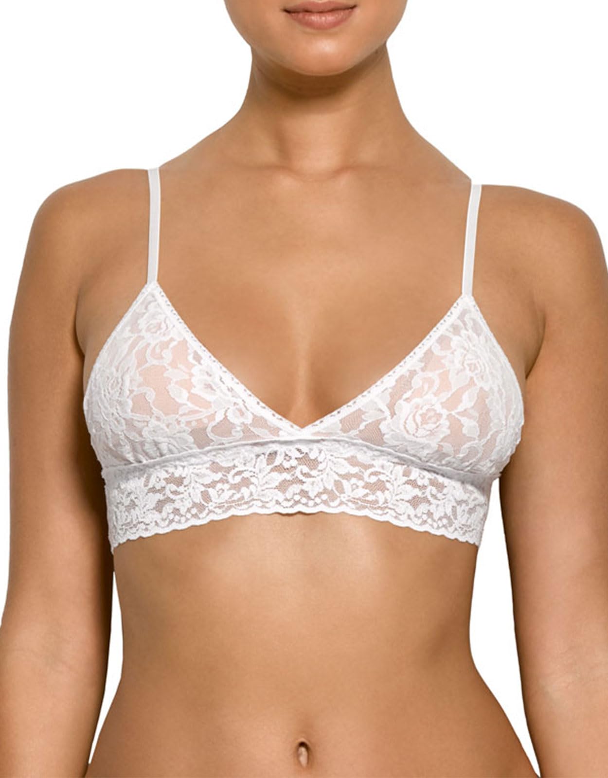

Hanky Panky Signature Lace Padded Bra (XS, White) белый