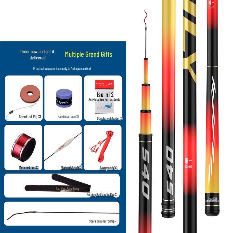 Wave Tip Crown Jun Super Hard Fishing Rod, 28 Tone Hand Rod, 19 Tone Big Fish Taiwan Rod