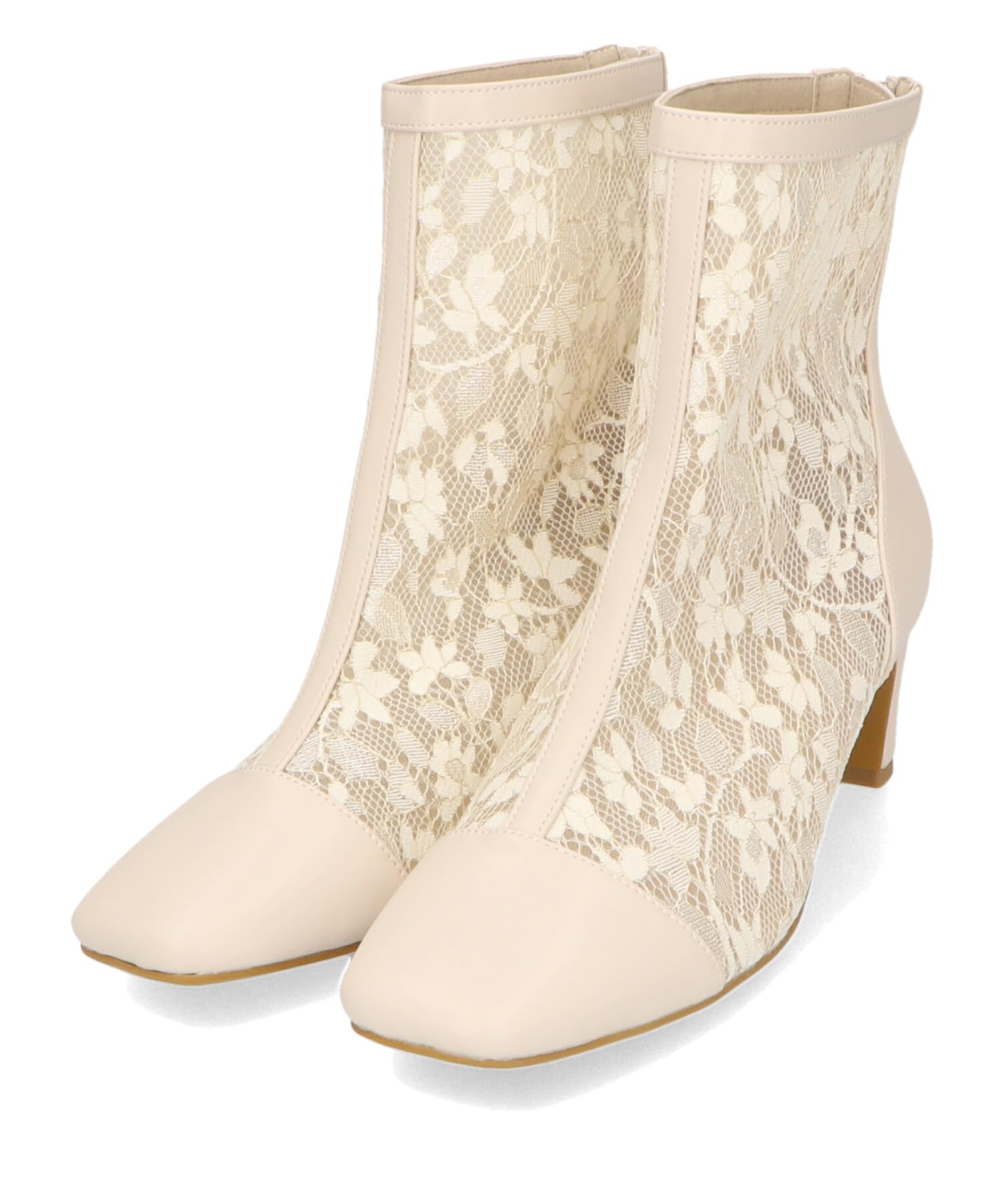 

Fashion Short Tulle Floral Back Plate Style BEIGE [Oriental Traffic] Boots, Boots, Material, Pattern, Zipper, Heel, Up, Feminine, бежевий