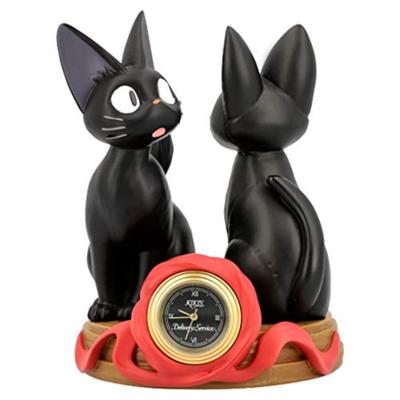 Studio Ghibli Delivery Service Mini Table Clock Jiji and Stuffed Toy Kiki's