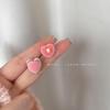 2024 D Retro Wine Red Velvet Rose Pearl Earrings: Hong Kong Style, Autumn/Winter Trend