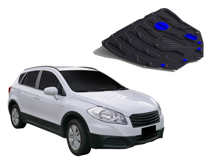 J&J AUTOMOTIVE | Protection Sous Moteur Acier Pour Suzuki SX4 S-Cross depuis 2013 noir