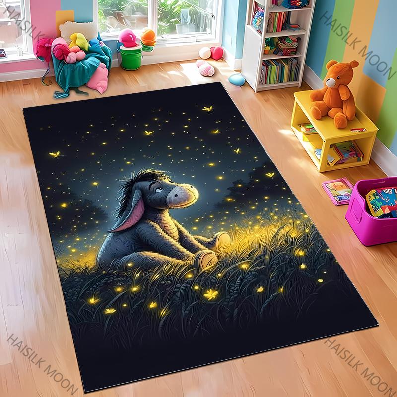 Tappeto con Modello Winnie the Pooh e Pimpi, 15 Misure, per Camera da Letto Soggiorno, Tappeto per Pavimento, Decorazione per la Casa, Tappetino Antiscivolo, Tappeto Regalo