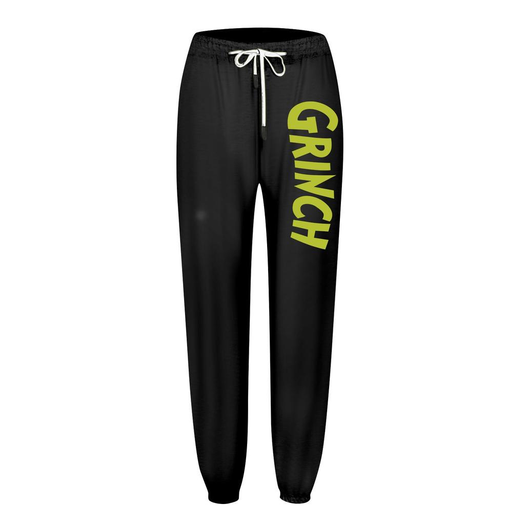 Women's Fashion Christmas Loose Drawstring Waist Solid Color Casual Sweatpants Pants