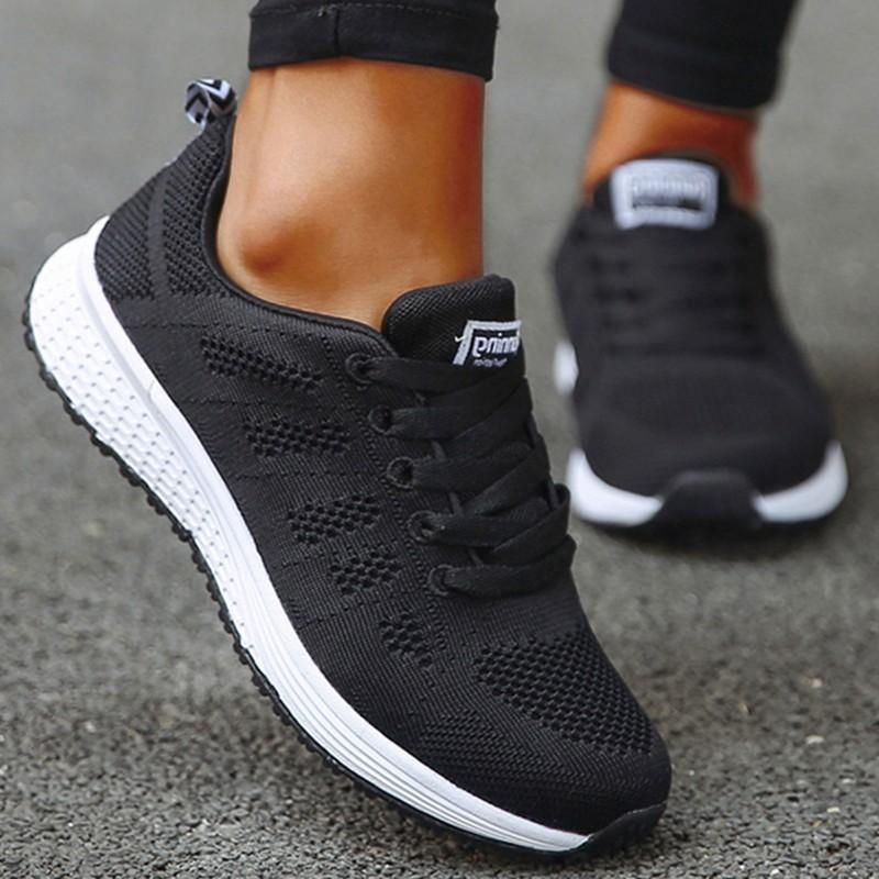 Fashion Sneakers Shoes Women Lace Up Sneakers For Women Comfortable Women'S Sports Shoes Non-Slip Shoes For Woman Footwear