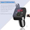 Bil Bluetooth 5.0 FM-sender Trådløs håndfri lydmottaker Auto MP3-spiller 2.1A Dual USB Hurtiglader Biltilbehør