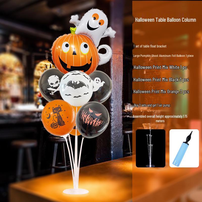 Halloween Pumpkin Atmosphere Balloons for Tables, Bars, Kindergartens, and Shopping Mall Displays