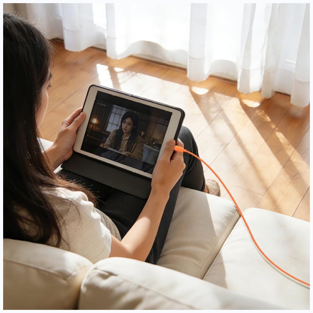 USAMS U98 60W 3A Silicone Fast Charging USB-C to USB-C Cable White