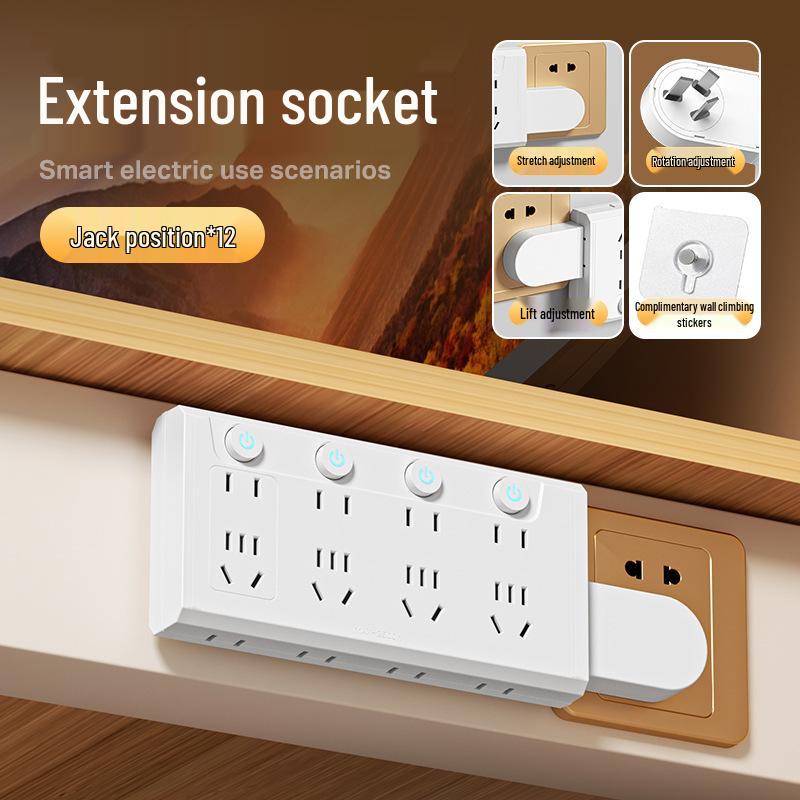 Multifunctional Power Strip with USB: Wireless Converter & Expansion Plug