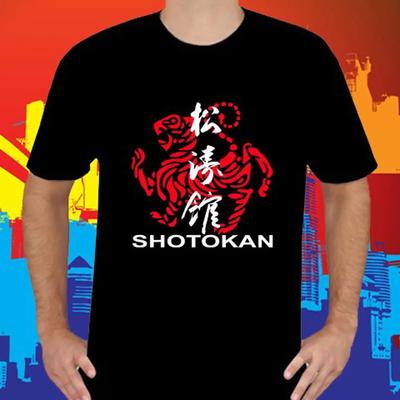 Neues Shotokan Karate Kampfkünste Logo Herren Schwarzes T-Shirt Lässig Locker Kurzarm 100% Baumwolle Klassisches Kurzarm-T-Shirt