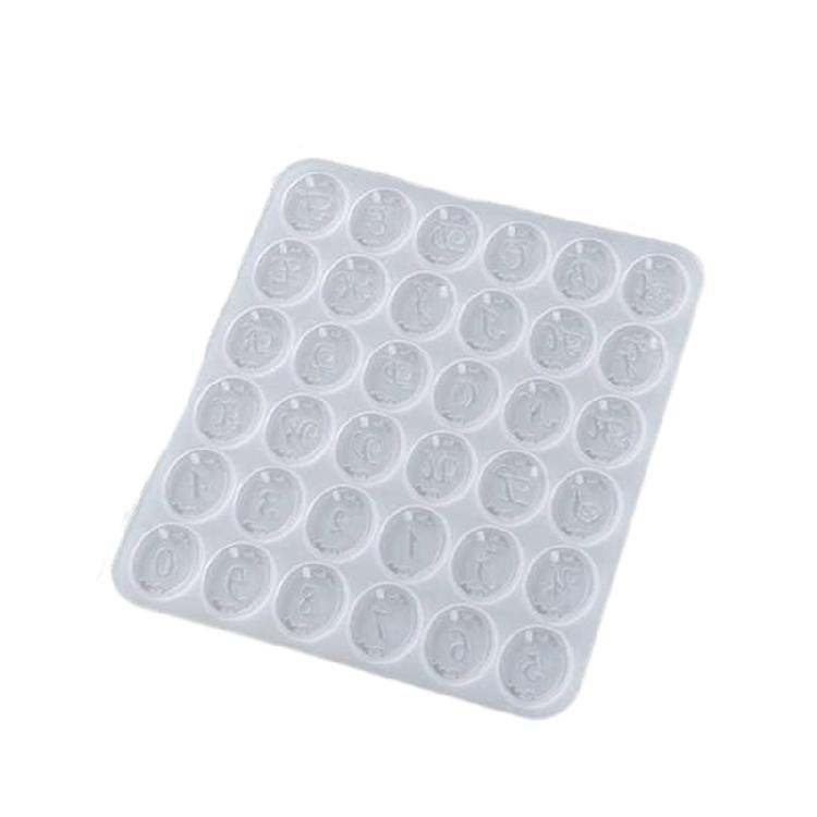 Professional Grade Silicone Charm Mold With Alphabets Number Cutout Designs Bracelet Earring Pendant Mold