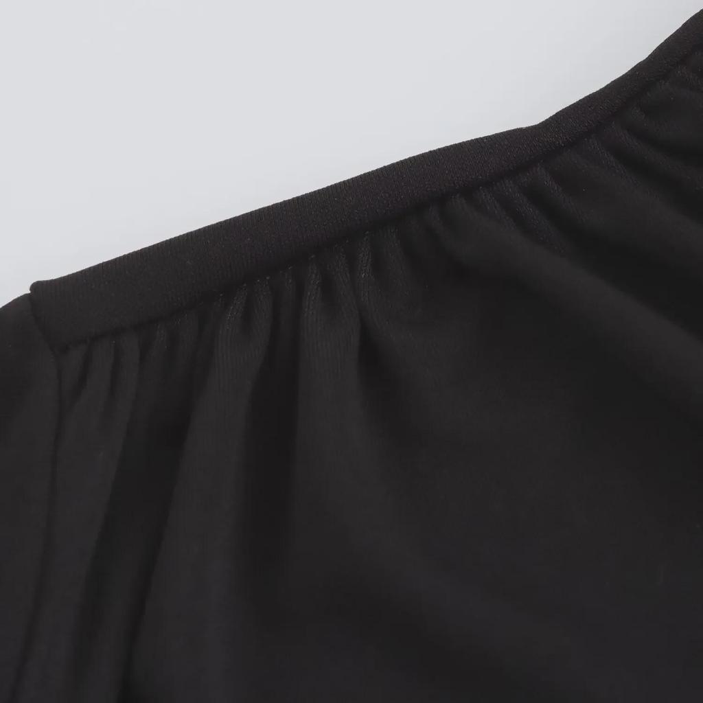 European & American Style: Women's Pleated Long-Sleeve Dress with Belt & Stand-Up Collar for Autumn/Winter