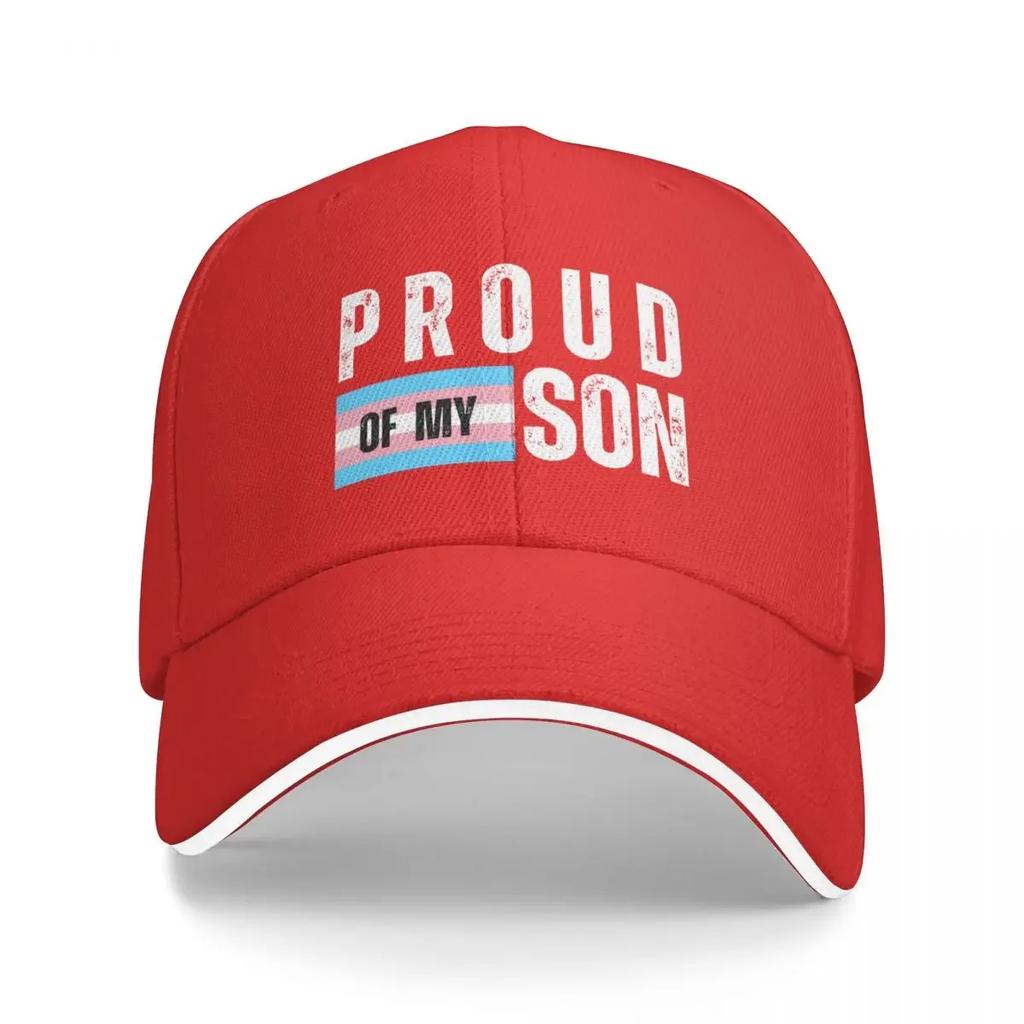 PROUD OF MY TRANSGENDER SON TRANSGENDER SON PRIDE TRANS FLAG PROUD PARENT Baseball Cap |-F-| Hats Woman Men's