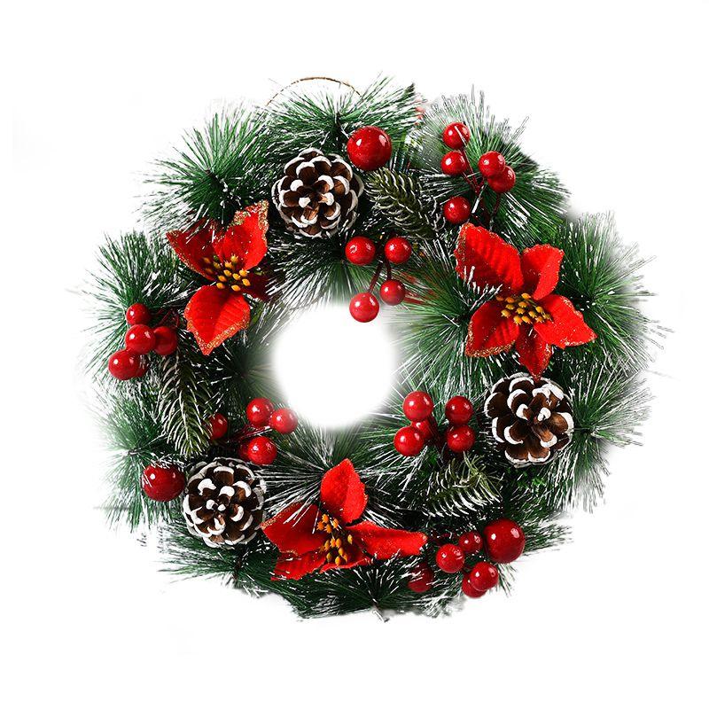 Beautifully Crafted Christmas Wreath Featuring Pine Cones And Elegant White Accents For Your Home