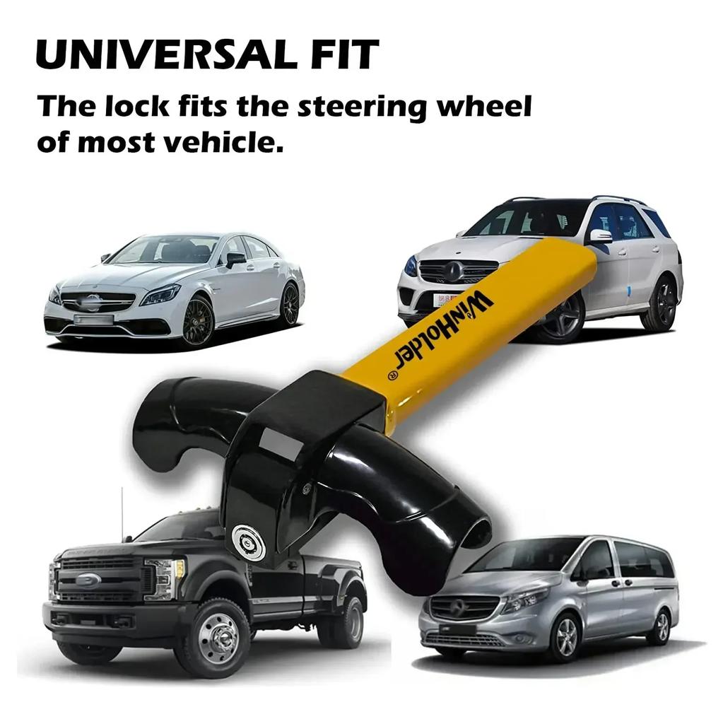 Universal Car Steering Wheel Lock Anti-Theft T Type T-Bar Security Lock with Keys Vehicle Security Protection High Safety