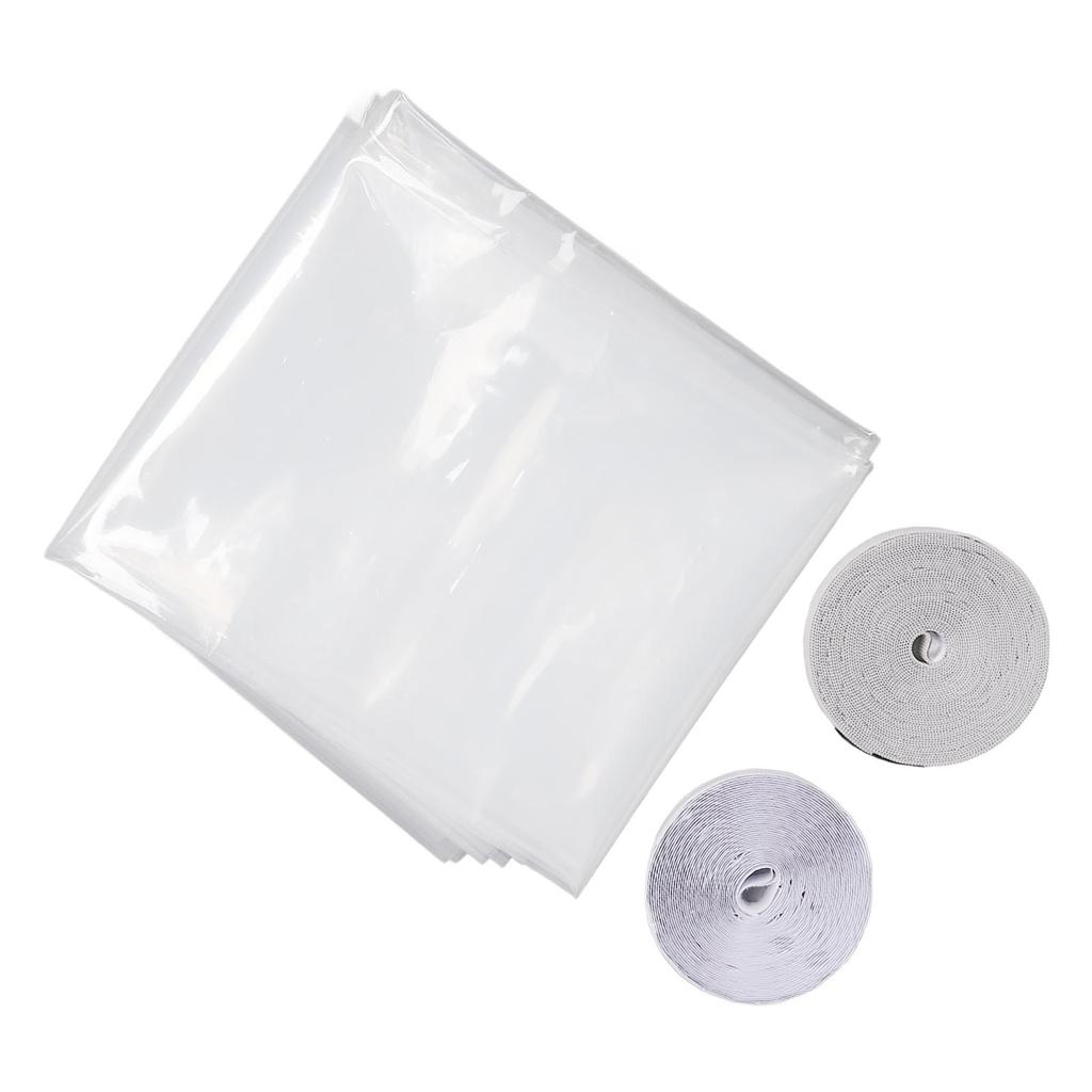 Window Insulation Film Kit for Cold Heat Thicker Reusable Adhesive Cuttable Clear Window Insulating Film 188 X 200cm
