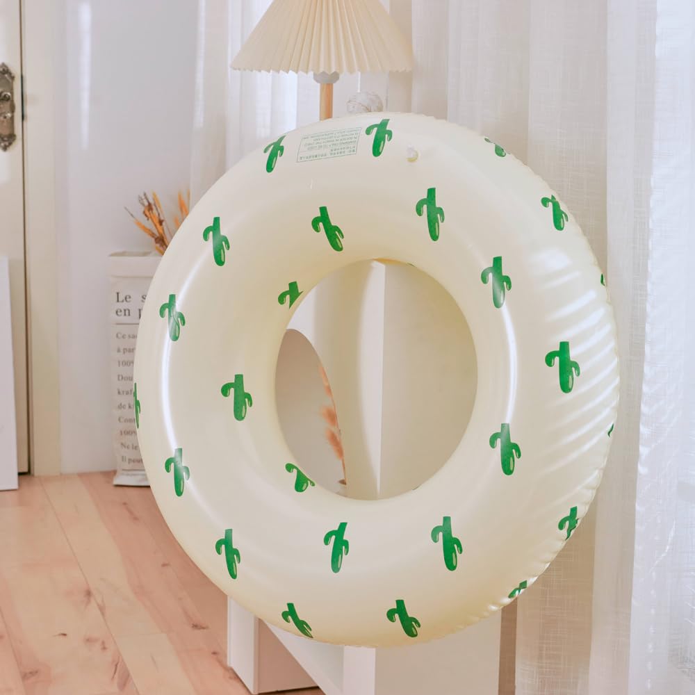 JunyueLiang Floating Ring with Handle Swimming Floating Device Simple Inflator Stylish for People Children Students Beach Pool Party Funny Exercise