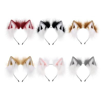 Teens Cosplay Füchse Ohr Form Haarband Plüsch Haar Hoop Make-Up Maskerade Party Musik Festivals Rolle Spielen Kopfbedeckungen