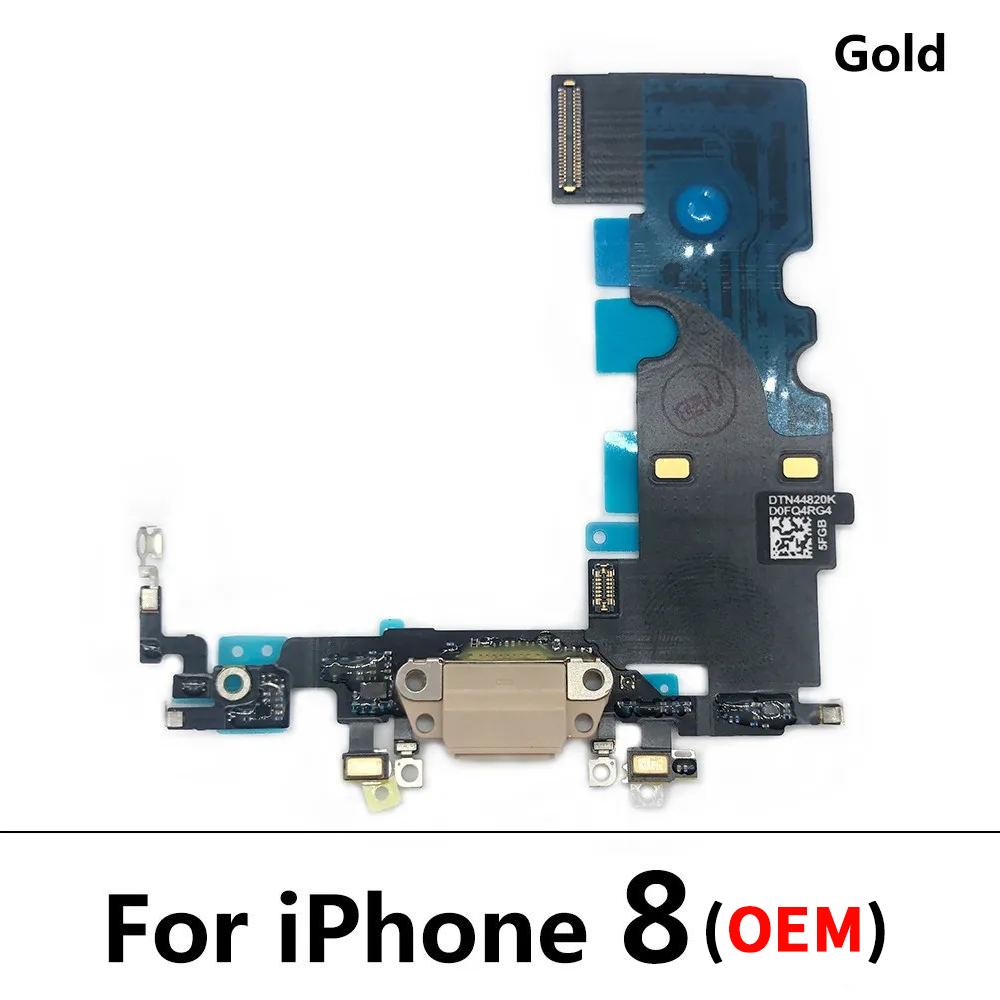For Iphone 8 / 8 Plus USB Port Connector Board Dock Charging Flex Cable With Mic Microphone