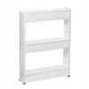 SPRINGOS 3-Tier Wheeled Shelf - Kitchen and Bathroom Storage Unit - White