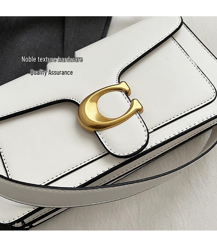 2025 Všestranná dámská kabelka: Vysoce kvalitní textura, Jednobarevná, Více přihrádek, Čtvercová taška přes rameno