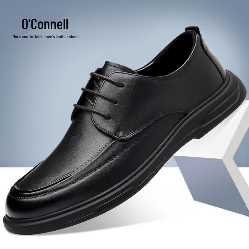 Aokang Men s First-Layer Cowhide Business Casual Soft Sole Leather Shoes 38